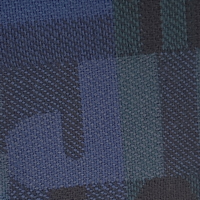 Bezugstoff Esprit Blockbuchstaben "ABC" Multi-blau für W202
