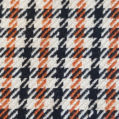 Bezugstoff Pepita/houndstooth orange/weiß